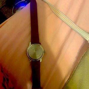 It’s a burgundy watch